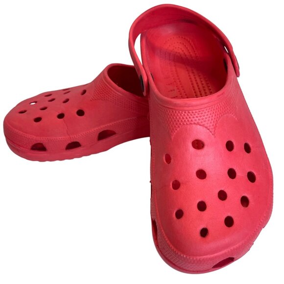 Red Clogs Garden Slip-On Water Beach Shoes Classic Unisex Size 9 Lightweight - Picture 11 of 11